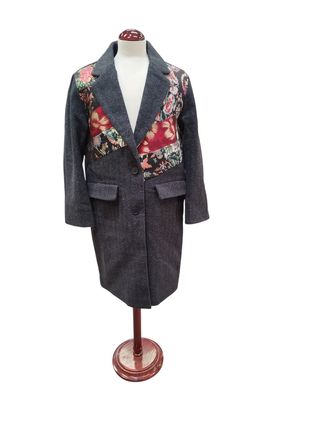 Abrigo Desigual Gris Multicolor