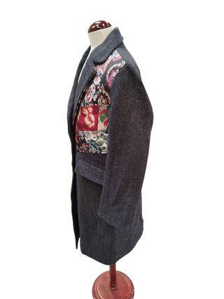 Abrigo Desigual Gris Multicolor