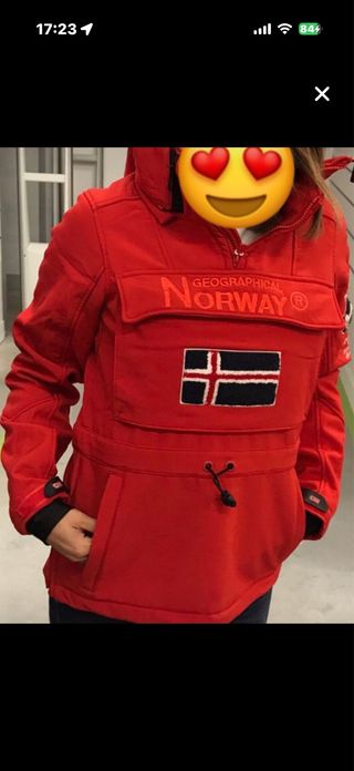 Abrigo Geographical Norway Rojo Talla S