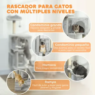 Árbol Rascador Gatos 140cm