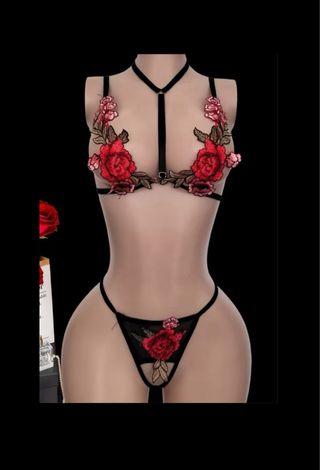 Conjunto Lenceria Talla Única Flores