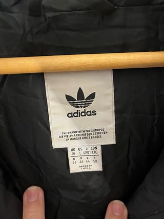 Abrigo Adidas Talla L Negro y Blanco