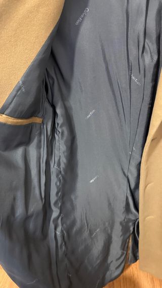 Abrigo de cashmere Calvin Klein color camello