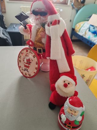 Set 4 Babbi Natale decorativi