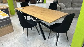 Mesa extensible patas metálicas