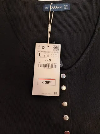 Vestido midi Zara negro talla L sin estrenar