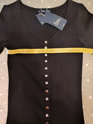 Vestido midi Zara negro talla L sin estrenar