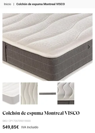 Colchón Pikolin Viscoelástico 90x190 nuevos