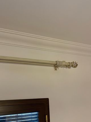 Barra doble de cortina de forja, incluye soporte