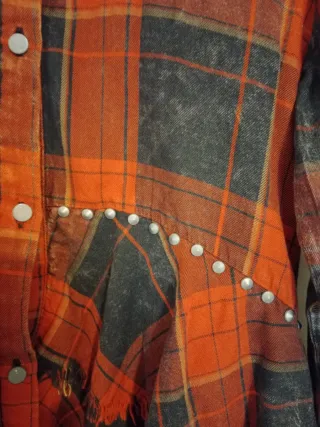 Camisa cuadros roja y negra