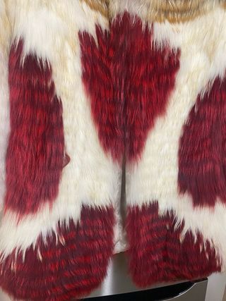 Abrigo Pelo Mapache Teñido Multicolor