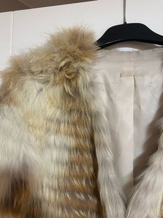 Abrigo Pelo Mapache Teñido Multicolor