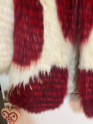 Abrigo Pelo Mapache Teñido Multicolor