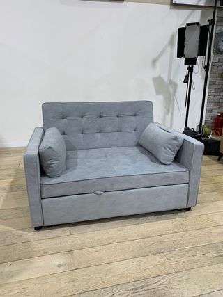 Sofá Cama Gris Tela