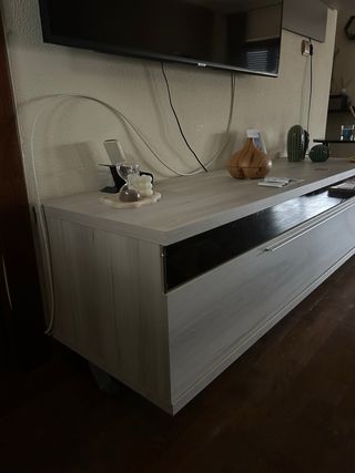 Mueble TV salón marrón topo/gris precio negociable