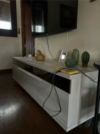 Mueble TV salón marrón topo/gris precio negociable