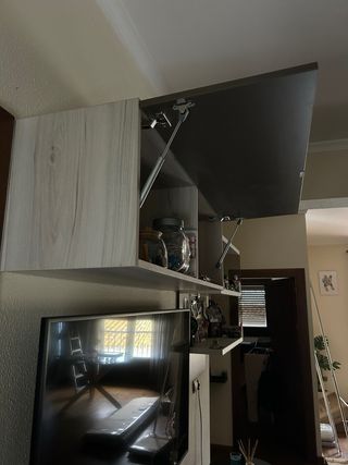 Mueble TV salón marrón topo/gris precio negociable