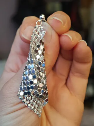 Pendientes de fiesta plateados