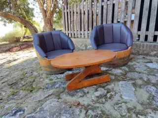 Conjunto Artesanal de Sillones y mesa