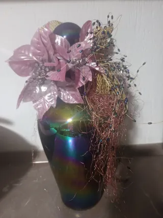 Vaso Decorativo Natalizio Vetro