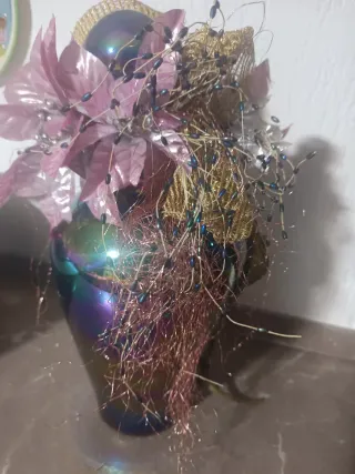 Vaso Decorativo Natalizio Vetro