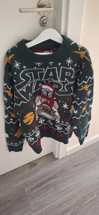 Jersey unisex Navideño Star Wars Mando y Grogu