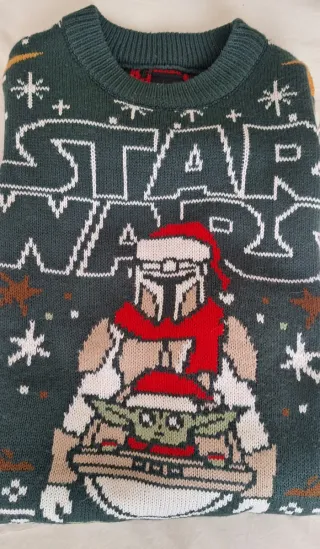 Jersey unisex Navideño Star Wars Mando y Grogu