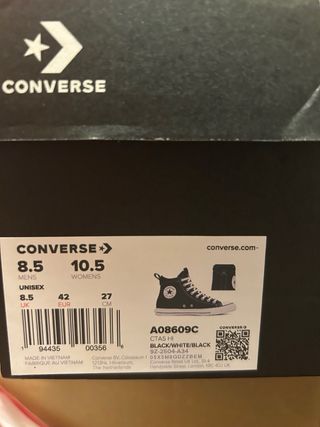 Zapatillas Converse CTAS Hi Unisex Negras