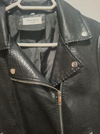 Cazadora Biker Negra Talla XL