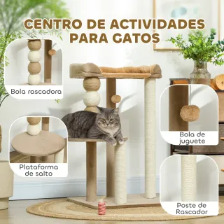 Árbol Rascador para Gatos con Plataforma