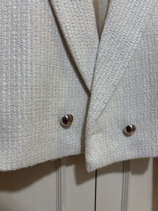 Blazer Zara Blanco Talla M