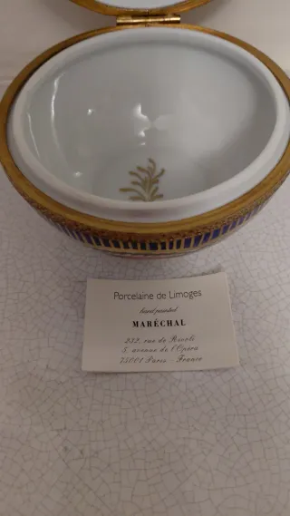 Uovo Limoges Francia Decorato Fiori pezzo unico