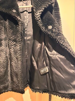 Abrigo pelo H&M negro