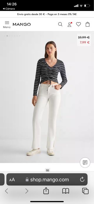 Camiseta Mango rayas manga larga