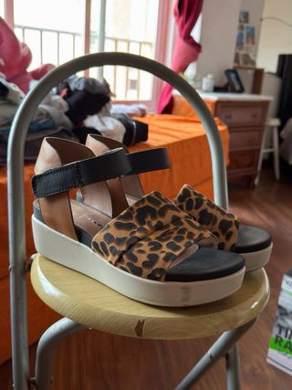 Sandalias Plataforma Leopardo