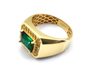 sello oro 18k con piedra con circonita t. 24 (20,38 mm)