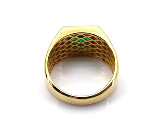 sello oro 18k con piedra con circonita t. 24 (20,38 mm)