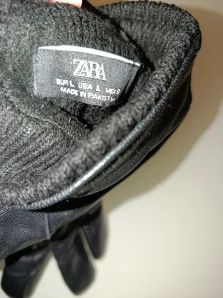 Guantes de Piel ZARA Ajustables Talla L