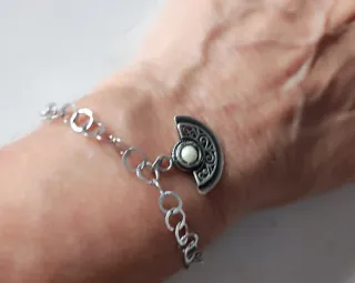 Pulseras Plata de Ley y Cuero