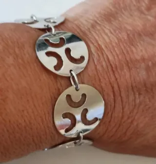 Pulseras Plata de Ley y Cuero