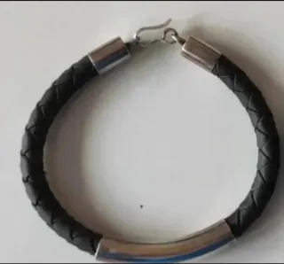 Pulseras Plata de Ley y Cuero