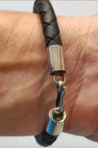 Pulseras Plata de Ley y Cuero