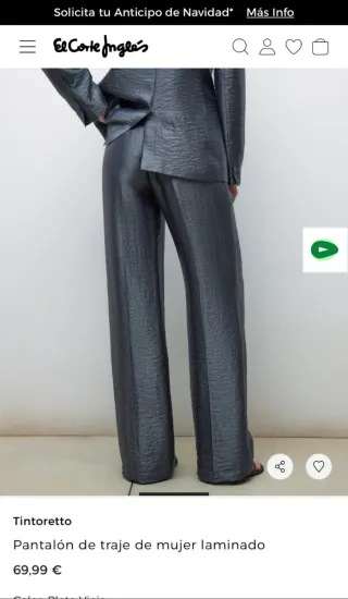 Traje Tintoretto gris/plateado