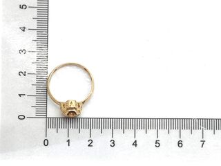 sortija oro 18k con piedra con circonita