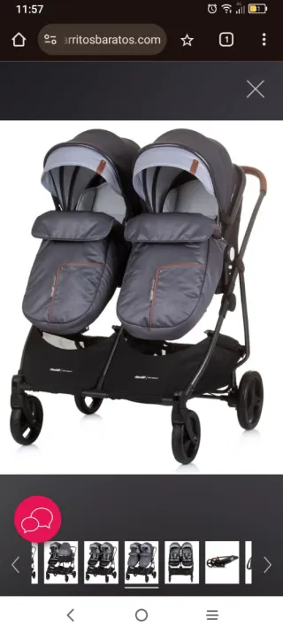 Carrito Gemelar Doble