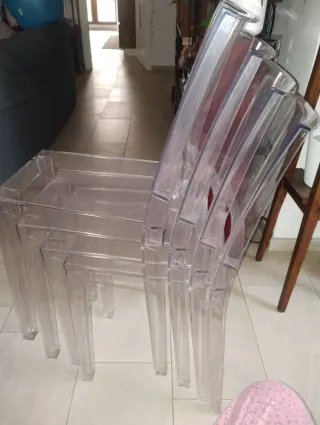 Set 4 Sedie Kartell Trasparenti Originali