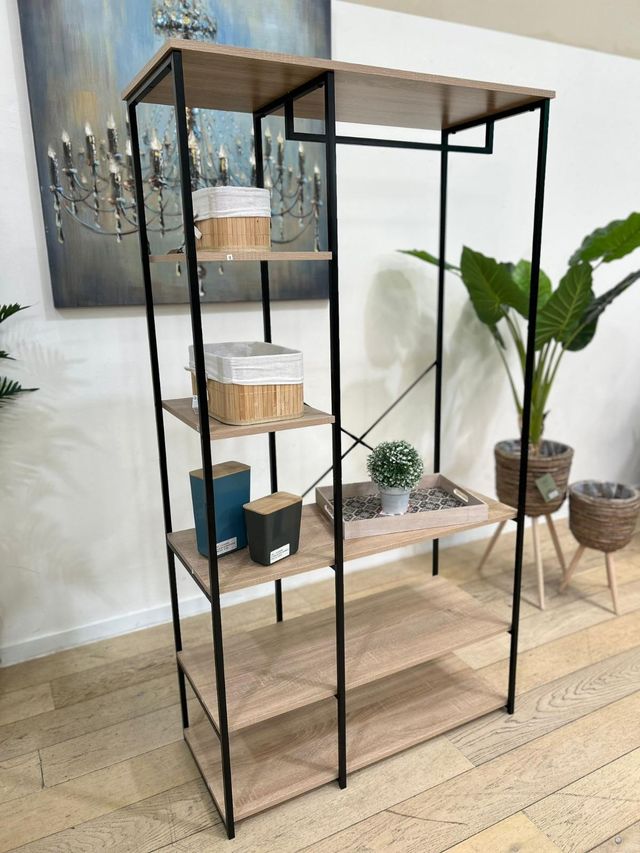 Armario Vestidor con Estanteria Sil, Estilo Industrial