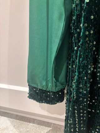 Vestido fiesta lentejuelas verde