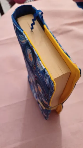 Forro libro tela Van Gogh hecho a mano