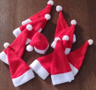 10 fundas para cubiertos Papá Noel